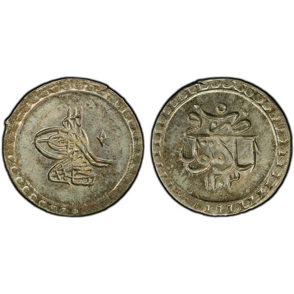 TURKEY: Selim III, 1789-1807, AR 10 para, Islambul, AH1203 year 5 (1793), PCGS MS66