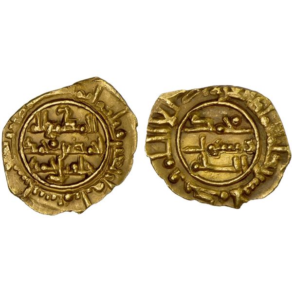 SAFFARID: Ahmad b. Muhammad, 923-963, AV fractional dinar (0.69g), Sijistan, AH343, bold XF