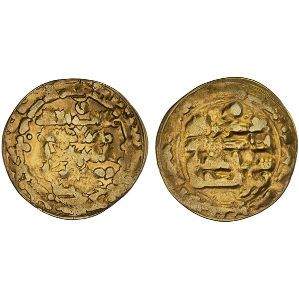 BUWAYHID: Baha' al-Dawla, 989-1012, debased AV dinar (3.34g), Suq al-Ahwaz, AH399, F-VF