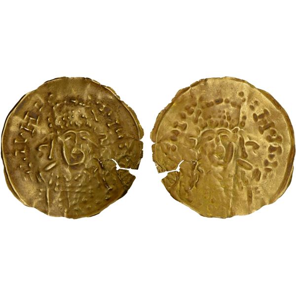 CENTRAL ASIA: Anonymous, ca. 8th-12th century, AV burial bracteate (0.35g), strong VF