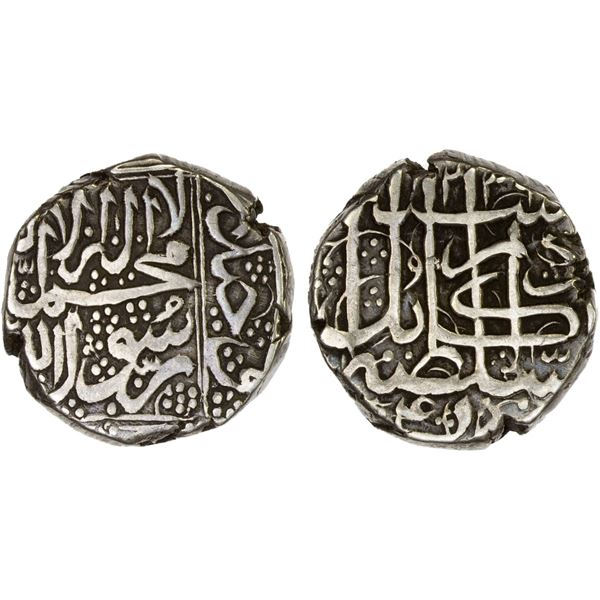DURRANI: Habib Allah, 1824, AR rupee (10.54g), Kabul, AH1239 year 4, lovely VF