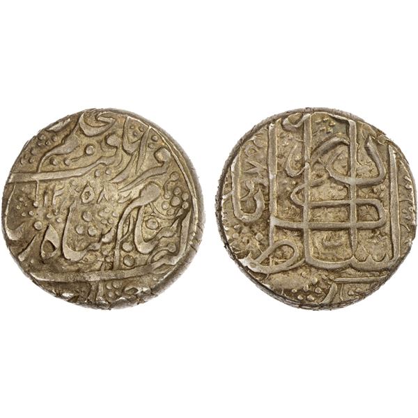 BARAKZAI: Muhammad Zaman, 2nd reign, 1842, AR rupee (9.41g), Kabul, AH1258//1258, VF-XF
