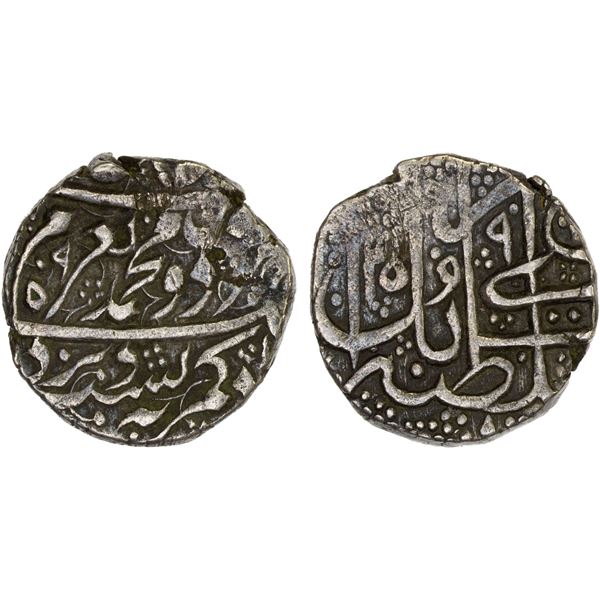 BARAKZAI: Dost Muhammad, second reign, 1842-1863, AR rupee (9.23g), Kabul, AH1259//1259, VF