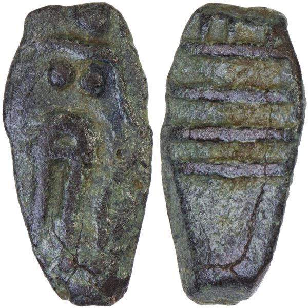 ANCIENT CEYLON: Anonymous, 1st-2nd century AD, AE tiny plaque (1.08g), VF