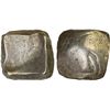 Image 1 : ANCIENT INDIA: GANDHARA: Punchmarked, ca. 450-300 BC, AR square 1/4 shatamana, 2.85g, XF