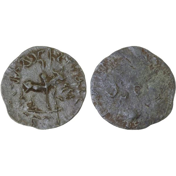 ANCIENT INDIA: KAUSAMBI OR BANAVASI: Anonymous, ca. 4th/6th century AD, potin unit (1.14g), XF