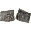 Image 1 : ANCIENT INDIA: TAXILA: Anonymous, 2nd century BC, AE rectangular unit (10.52g), bold VF