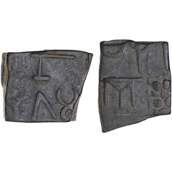ANCIENT INDIA: TAXILA: Guild series, 2nd/1st century BC, AE square unit (3.68g), VF
