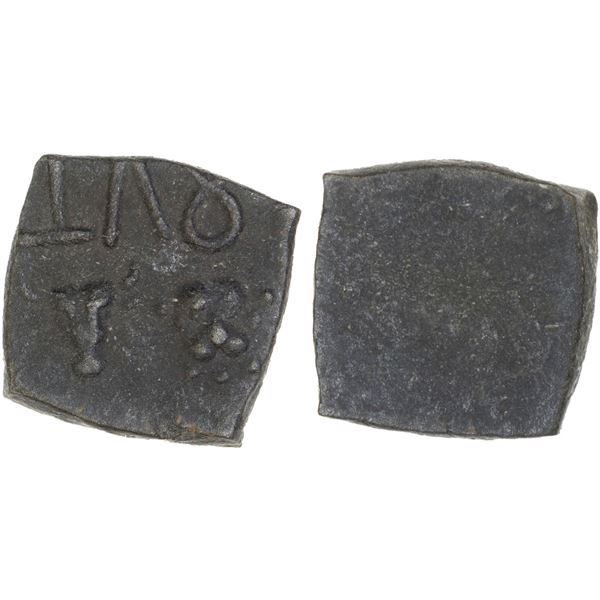 ANCIENT INDIA: TAXILA: Guild series, 2nd/1st century BC, AE square unit (5.01g), VF