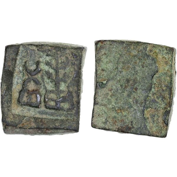 ANCIENT INDIA: TAXILA: Anonymous, 2nd/1st century BC, AE square unit (11.43g), strong VF