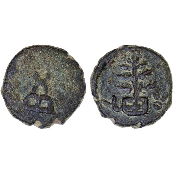 ANCIENT INDIA: TAXILA: Anonymous, 2nd/1st century BC, AE round unit (2.82g), VF-XF