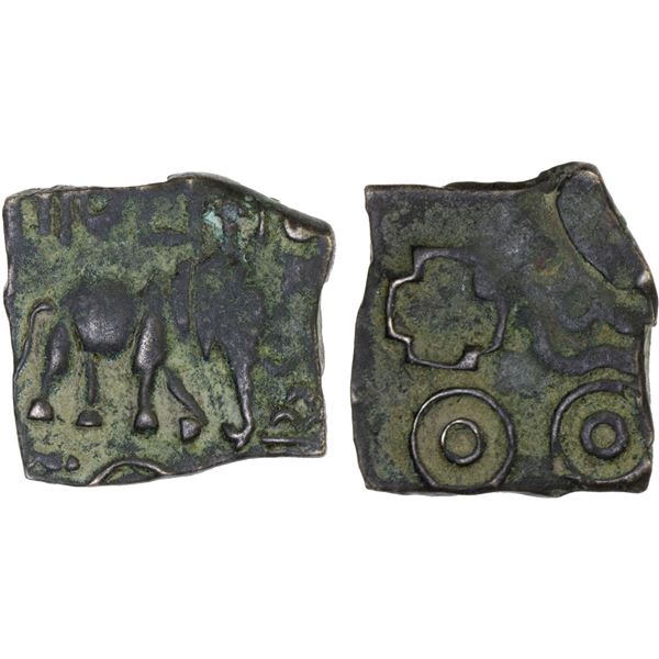 ANCIENT INDIA: VIDARBHA: Sebaka, ca. 150-100 BC, AE square unit (6.14g), VF