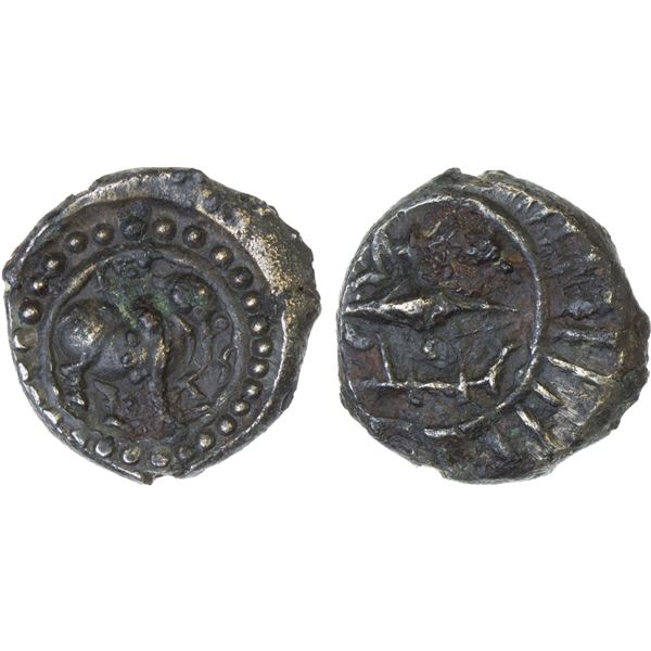 ANCIENT INDIA: VISHNUKUNDIN: Anonymous, 6th century, BI unit (2.32g), choice VF-XF