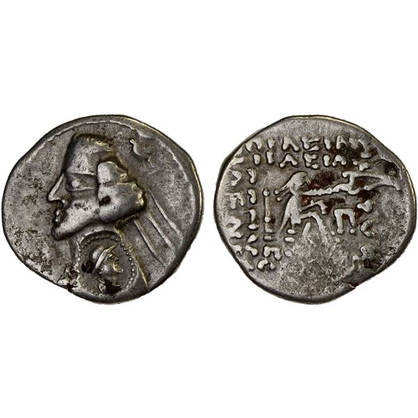 INDO-PARTHIAN: Anonymous, late 1st c. BC to early 1st c. AD, AR drachm (3.14g), VF-XF on near VF hos