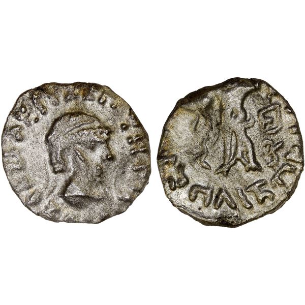 INDO-SCYTHIAN SATRAPS: Bhadrayasha, late 1st century BC, AR drachm (1.93g), choice XF