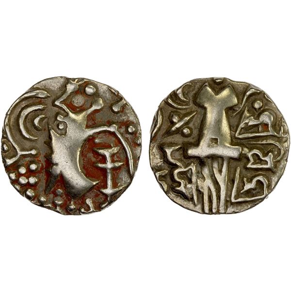 KIDARITE: Vigrahatunga, 7th/8th century, debased AV dinar (7.31g), VF-XF