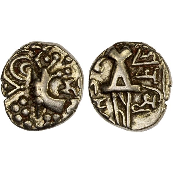 KIDARITE: Vigrahatunga, 7th/8th century, debased AV dinar (7.31g), bold VF