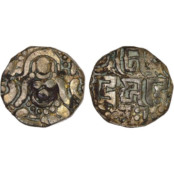 KALACHURIS OF TRIPURI: Gangeya Deva, ca. 1015-1040, debased AV 4-1/2 masha (3.80g)