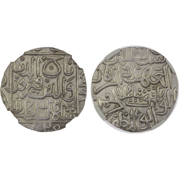 KULBARGA (BAHMANID): Taj al-Din Firuz Shah, 1397-1422, AR tanka, Ahsanabad, AH820, NGC AU58