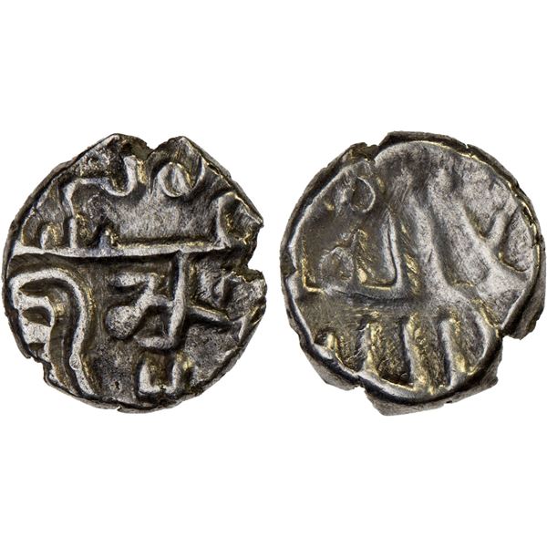 GOVERNORS OF SIND: 'Uyayna (b. Musa b. Ka'b, ca. 758-780, AR damma (0.39g), XF
