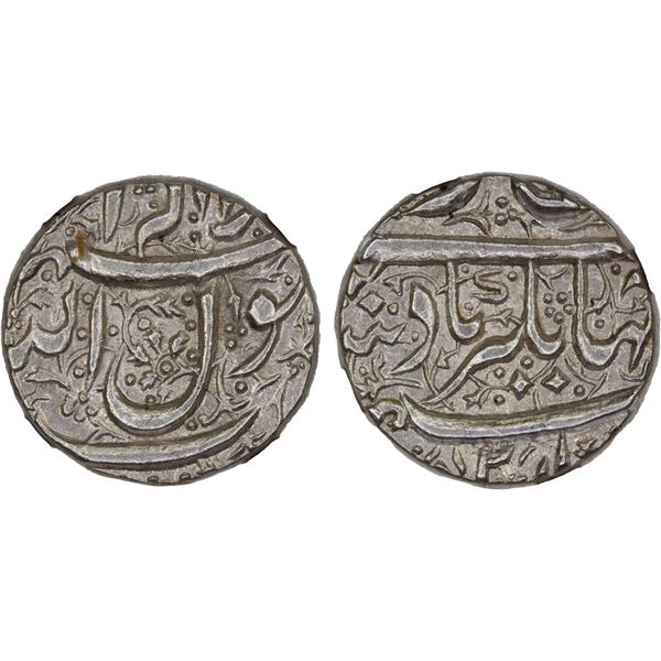 MUGHAL: Jahangir, 1605-1628, AR rupee (Ahmadnagar), ND, NGC AU58