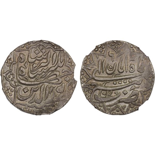 MUGHAL: Jahangir, 1605-1628, AR rupee, Tatta, AH1020 year 6, NGC AU55