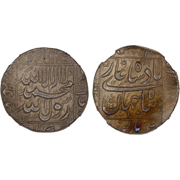 MUGHAL: Shah Jahan I, 1628-1658, AR rupee, Burhanpur, AH1044, NGC AU58