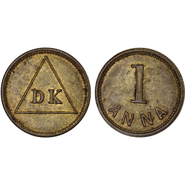 ASSAM: brass tea token (3.57g), XF
