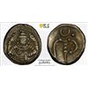 Image 1 : COCHIN: Ravi Varma IV, 1853–1864, AR puttun (0.57g), ND (1856-58), PCGS EF45