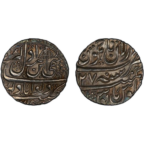 JAMMU: Shah Alam II, 1753-1806, AR rupee, VS1841 year 27, PCGS MS63