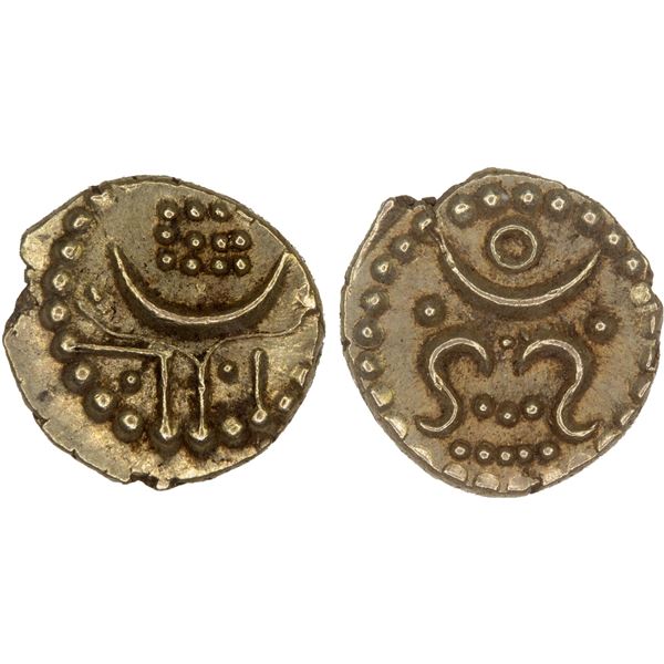 TRAVANCORE: Bala Rama Varma I, 1798-1810, AV anantaraya (fanam) (0.38g), NGC MS64