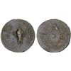 Image 1 : TRAVANCORE: Rama Varma VI, 1885-1924, AE 1/2 chuckram (4.17g), ND (1888-89), VF-XF