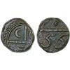 Image 1 : MADRAS PRESIDENCY: AE 1/2 dudu (5 cash) (2.72g), 1755, bold VF-XF