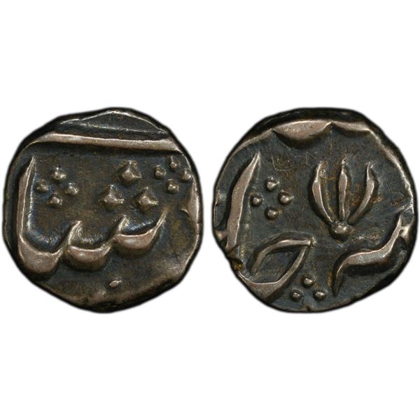 MADRAS PRESIDENCY: AR 1/4 rupee (2.88g), Arcot, year 6, PCGS AU50