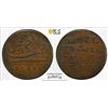 Image 1 : MADRAS PRESIDENCY: AE 10 cash, ND (1807), PCGS EF40