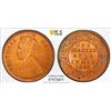 Image 1 : BRITISH INDIA: Victoria, Empress, 1876-1901, AE 1/4 anna, 1893(c), PCGS MS64 RD