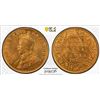 Image 1 : BRITISH INDIA: George V, 1910-1936, AE 1/4 anna, 1930(b), PCGS MS66 RD