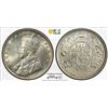 Image 1 : BRITISH INDIA: George V, 1910-1936, AR 1/2 rupee, 1936(b), PCGS MS65