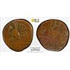 Image 1 : FRENCH INDIA: AE doudou (3.92g), Pondichery, ND (1836-37), PCGS VF20