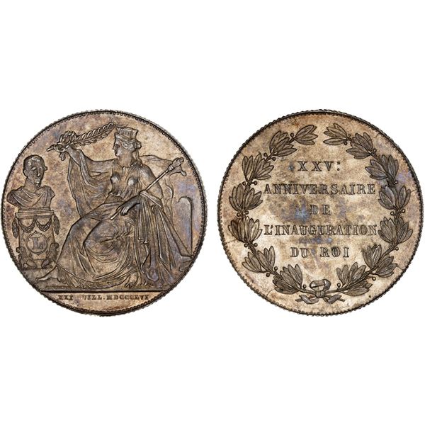 BELGIUM: Leopold I, 1831-1865, AR 2 francs, 1856, Unc