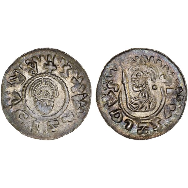 BOHEMIA: Bratislaw II of Bohemia & Moravia, 1092-1100, AR denar (0.51g), Brno, AU