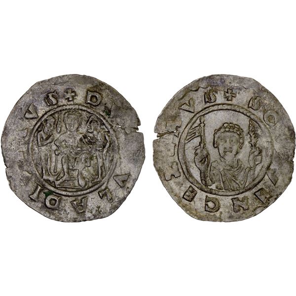 BOHEMIA: Vladislav I, 1109-1118, AR denar (0.59g), Praha (Prague), VF-XF