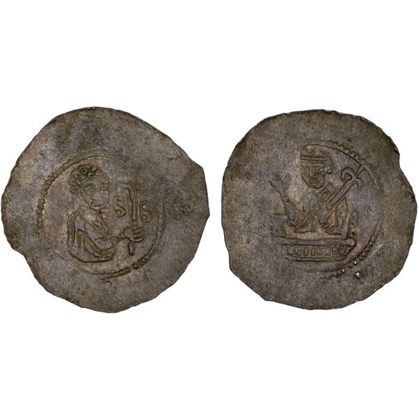 BOHEMIA: Ottakar I, 1192-1193, AR denar (1.12g), XF