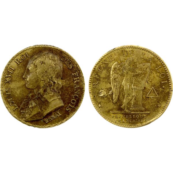 FRANCE: Louis XVII, 1785-1795, 12 deniers (8.33g), ND (ca. 1793), VF-XF