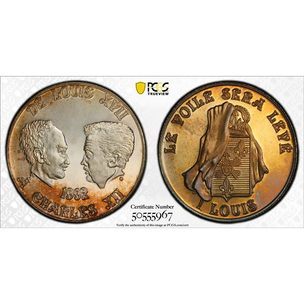 FRANCE: Fantasy Issues, AR louis, 1992, PCGS Proof 67 DCAM