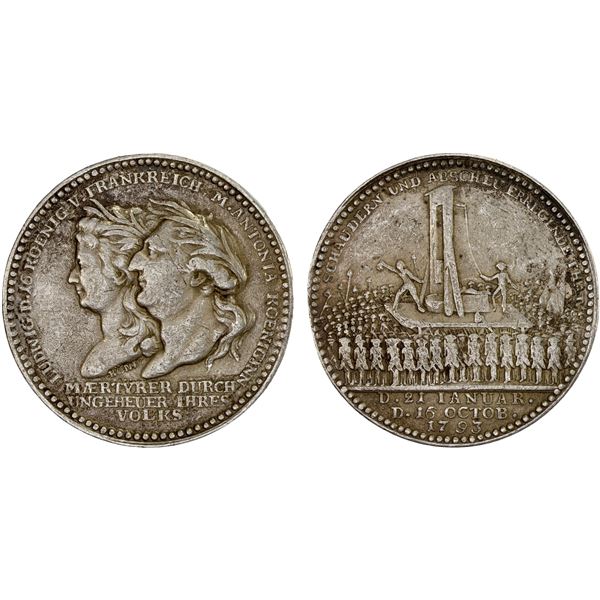 FRANCE: Louis XVI, 1774-1792, AR medal (9.74g), ND (ca. 1794), VF