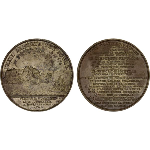 FRANCE: Louis Philippe, 1830-1848, AE medal (66.87g), 1840, XF