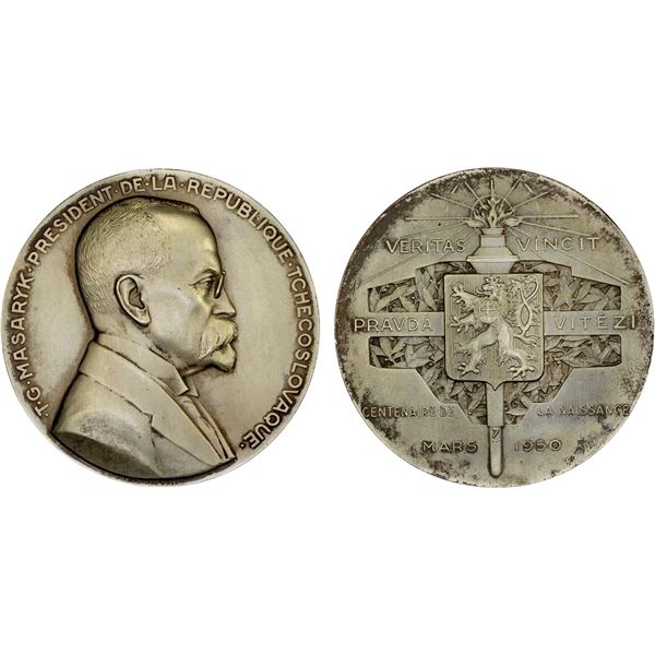 FRANCE: AE medal (144.44g), 1950, Choice UNC