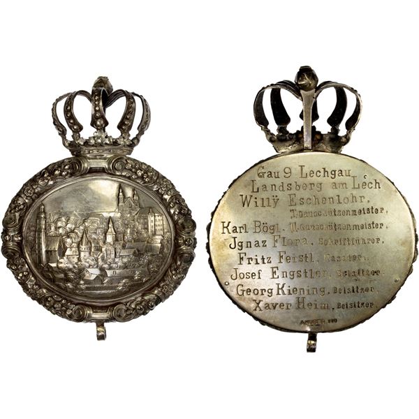 BAVARIA: AR medal (94.01g), ND (ca. 1880?), VF
