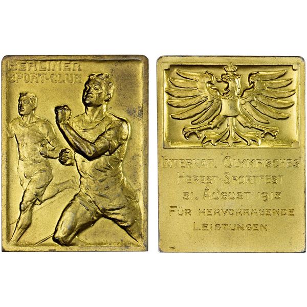 BERLIN: AR plaque (41.98g), 1913, Unc